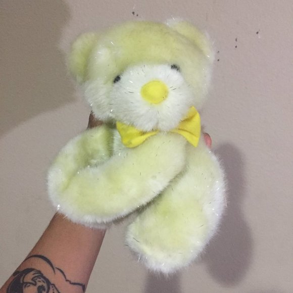 Yellow Stuffed Animal Bear - Picture 2 of 12